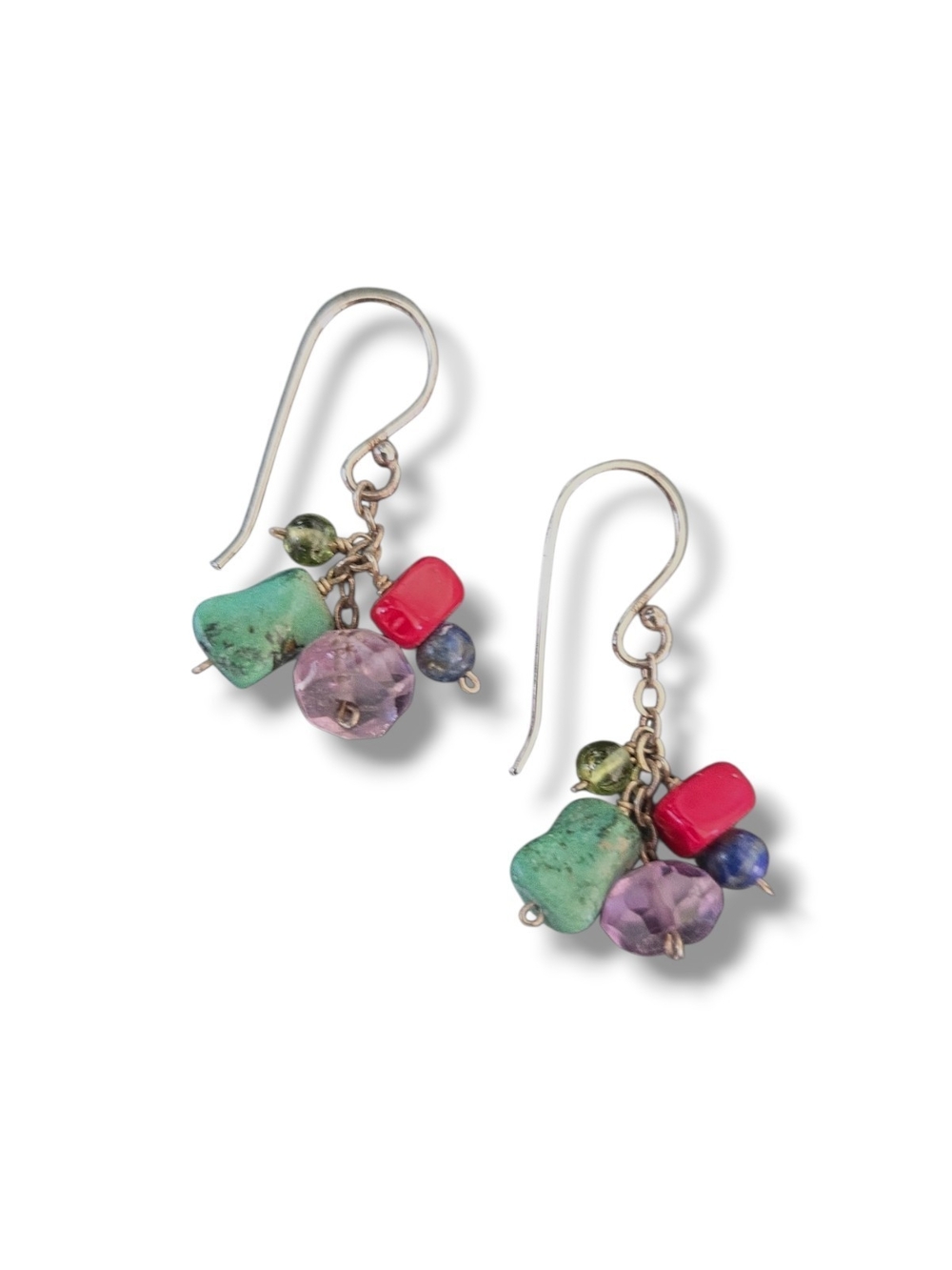 Silpada W1034 Multicolor Cluster Gemstone Dangle Earrings